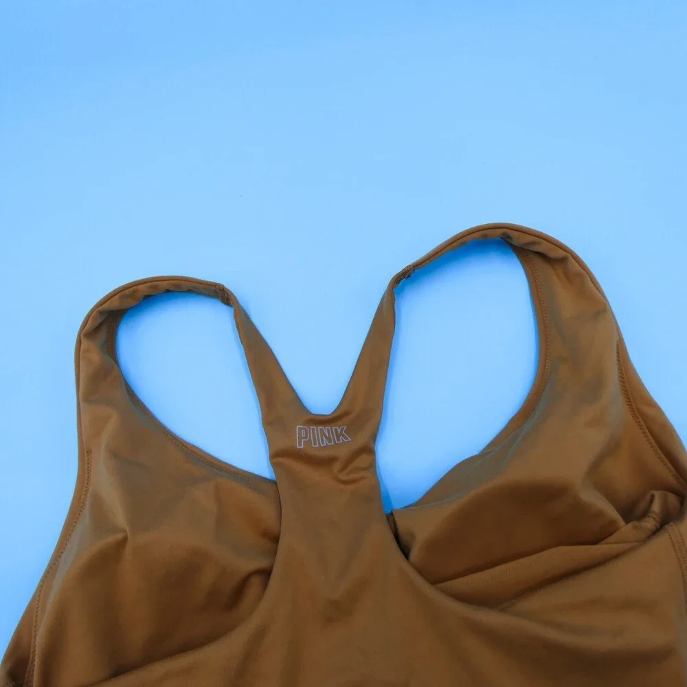 Victorias Secret Sports Bra Large DD Brown Ultimate Lightly Lined‎ Pullover Yuga